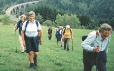 Walking up the hill above Viaduc la Recoumene