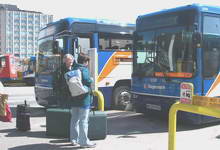 Aberdeen bus station where we arrived from Aberdeen airport and caught the bus to Ballater.