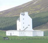 The prominant white Corgarff Castle, 15km north west of Ballater.