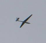 Gliders were seen on a couple of occasions, launched using tows from a local gliding club.