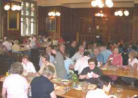 Mealtime in the dining hall